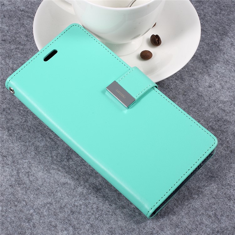MERCURY GOOSPERY Rich Diary Leather Magnetic Cover for Samsung S8+ G955 - Cyan-3