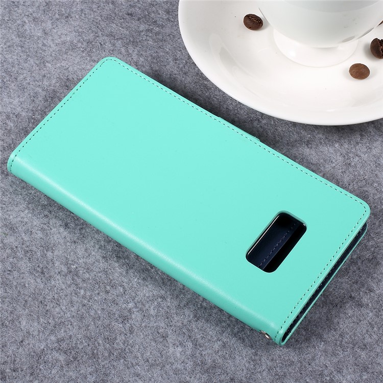 MERCURY GOOSPERY Rich Diary Leather Magnetic Cover for Samsung S8+ G955 - Cyan-4
