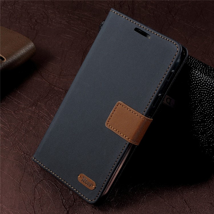 ROAR KOREA Twill Grain Wallet Leather Mobile Case for Samsung Galaxy A5 (2017) A520 - Black-1