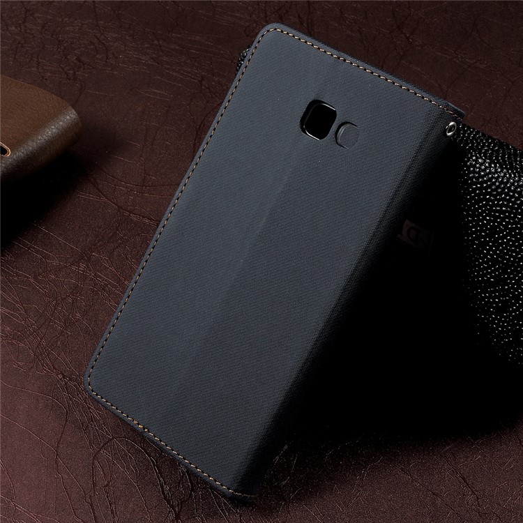 ROAR KOREA Twill Grain Wallet Leather Mobile Case for Samsung Galaxy A5 (2017) A520 - Black-2