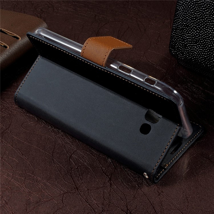 ROAR KOREA Twill Grain Wallet Leather Mobile Case for Samsung Galaxy A5 (2017) A520 - Black-3