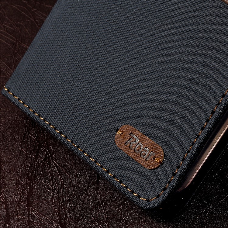 ROAR KOREA Twill Grain Wallet Leather Mobile Case for Samsung Galaxy A5 (2017) A520 - Black-6