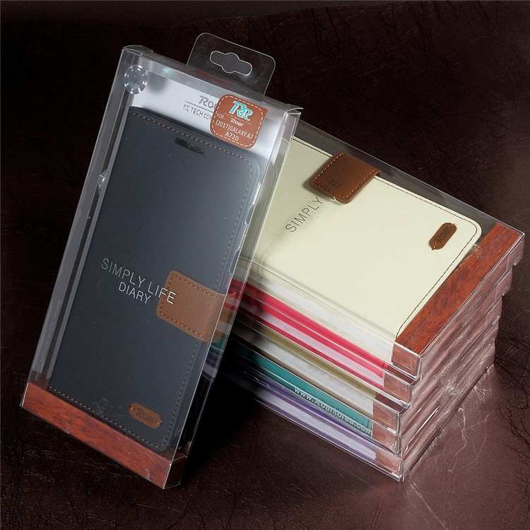 ROAR KOREA Twill Grain Wallet Leather Mobile Case for Samsung Galaxy A5 (2017) A520 - Black-9
