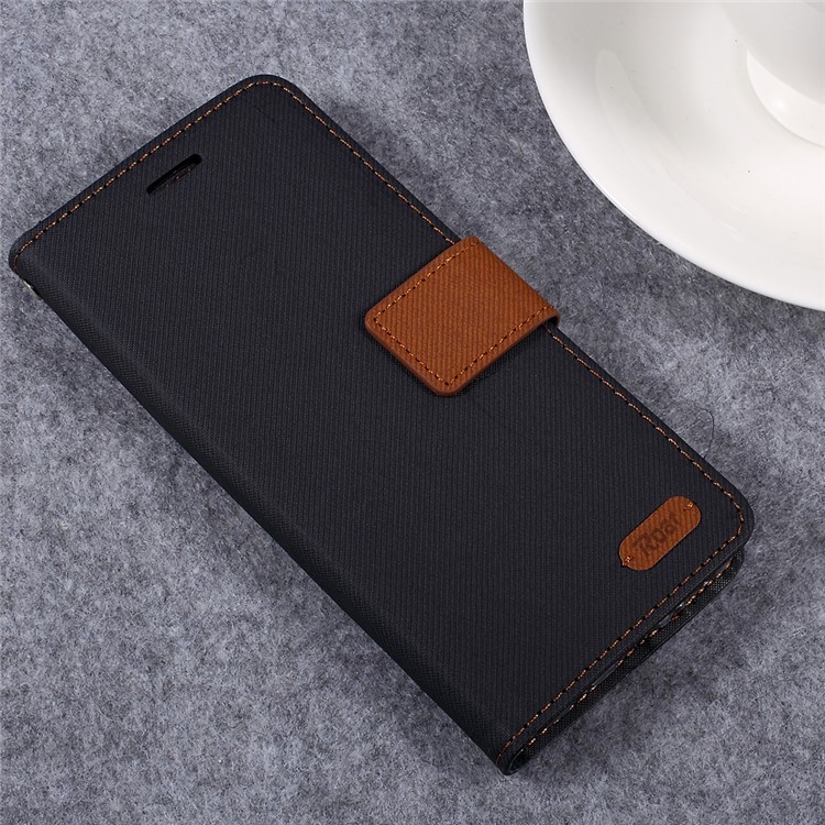 ROAR KOREA Twill Grain PU Leather Phone Case for Samsung Galaxy S8 - Black-3