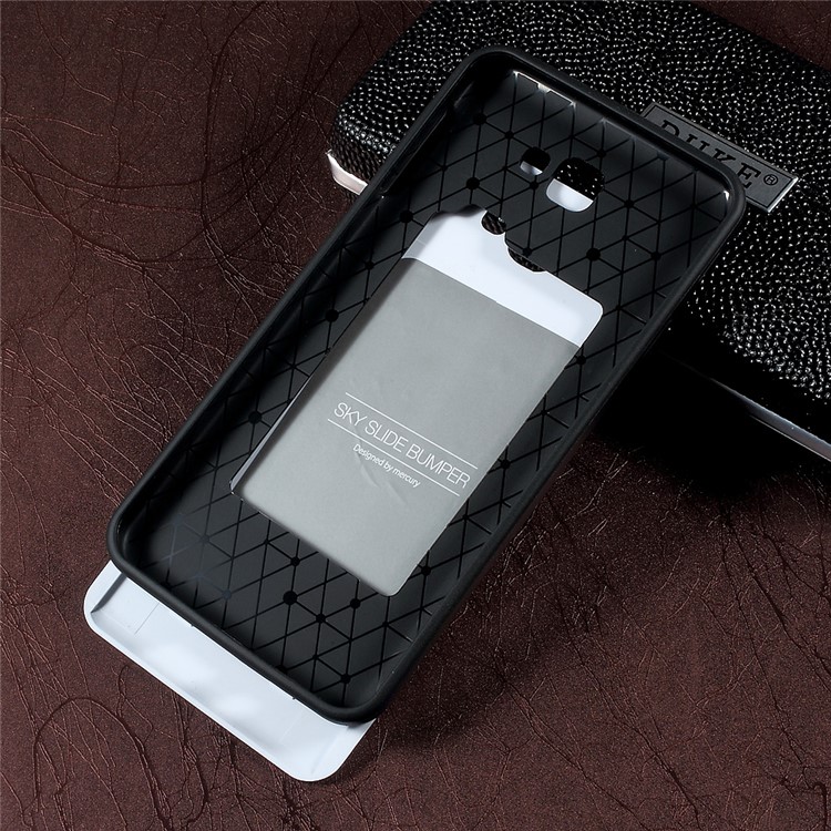 MERCURY GOOSPERY Sky Slide Card Holder PC TPU Hybrid Case for Samsung Galaxy J7 Prime/On7 2016 - Silver-5
