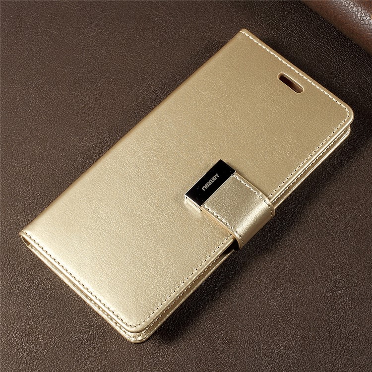 MERCURY GOOSPERY Rich Diary Leather Case Accessory for Samsung Galaxy S8 G950 - Gold-3