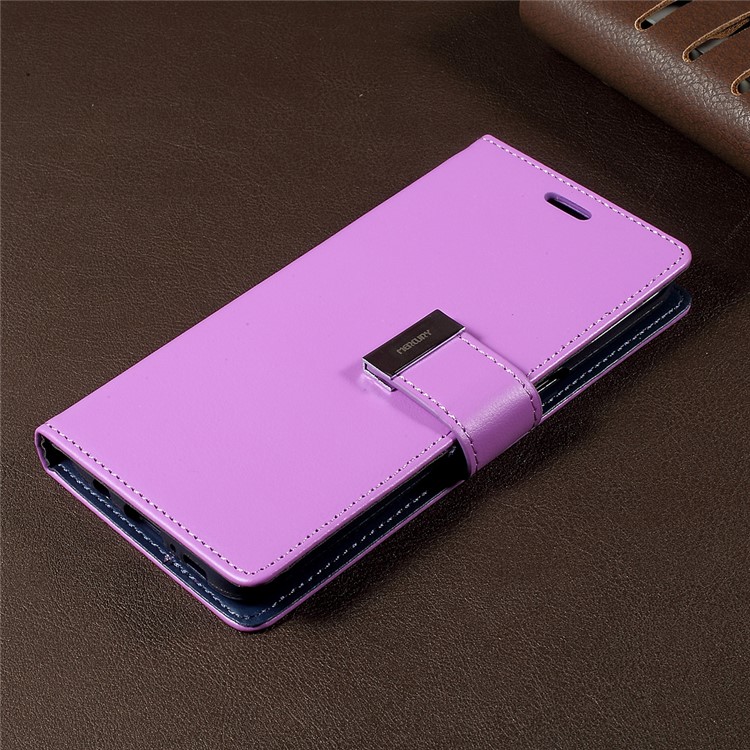 MERCURY GOOSPERY Rich Diary Leather Shell Case for Samsung Galaxy S8 G950 - Purple-3