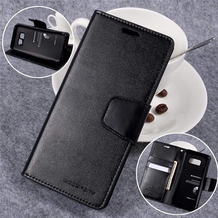 MERCURY GOOSPERY Sonata Diary Leather Case for Samsung Galaxy S8 - Black-1