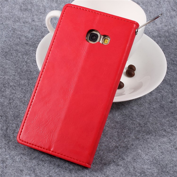 MERCURY GOOSPERY Blue Moon Leather Case for Samsung Galaxy A5 (2017) SM-A520F - Red-2