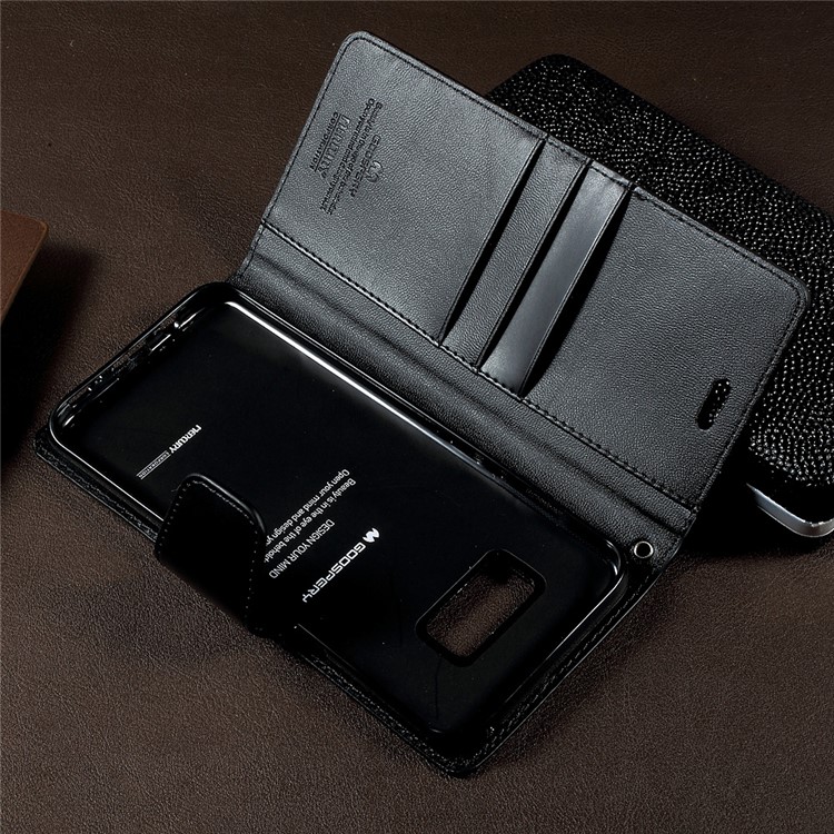 MERCURY GOOSPERY Sonata Diary Leather Phone Case for Samsung Galaxy S8 Plus G955 - Black-5