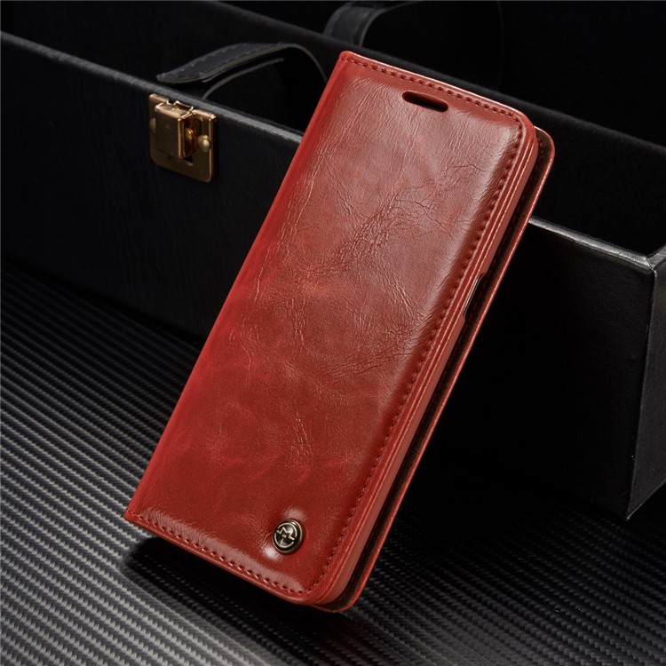 CASEME Oil Wax Leather Magnetic Wallet Stand Mobile Phone Case for Samsung Galaxy S8 Plus - Red, Galaxy S8+
CASEME Oil Wax Leather Magnetic Wallet Stand Mobile Phone Case for Samsung Galaxy S8 Plus - Red, Galaxy S8+