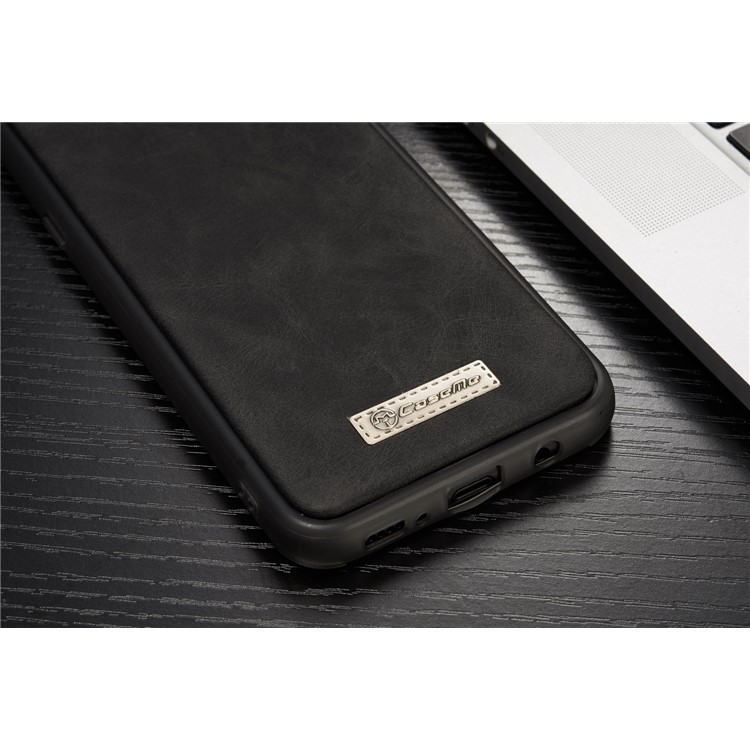 # # CASEME 14 Slots Wallet abnehmbare 2-in-1 Split Leather Phone Case für Samsung Galaxy S8 Plus G955-schwarz-11