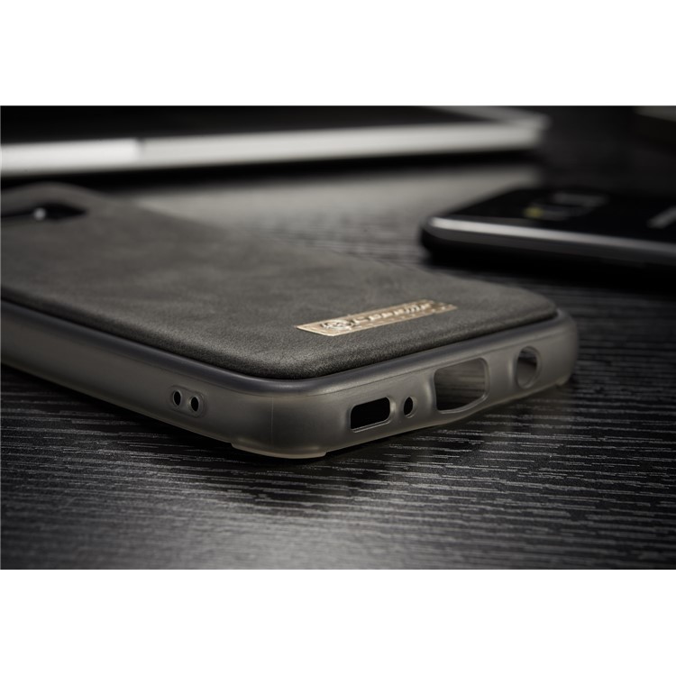 # # CASEME 14 Slots Wallet abnehmbare 2-in-1 Split Leather Phone Case für Samsung Galaxy S8 Plus G955-schwarz-18