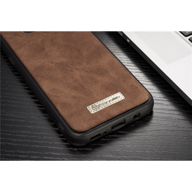 CASEME for Samsung Galaxy S8+ G955 Detachable 2-in-1 Wallet 14 Slots Split Leather Phone Cover - Brown-11