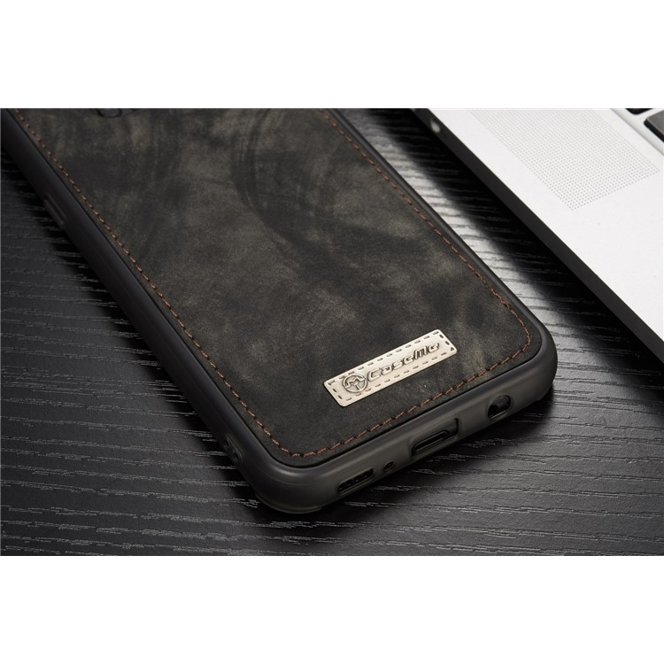 CASEME Multifunktionale Brieftasche Split Leder Handyhülle Für Samsung Galaxy S8 Plus G955 - Grau-10