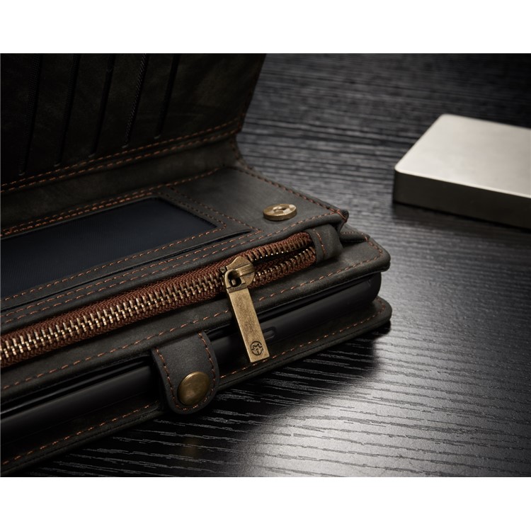 CASEME Multifunktionale Brieftasche Split Leder Handyhülle Für Samsung Galaxy S8 Plus G955 - Grau-15