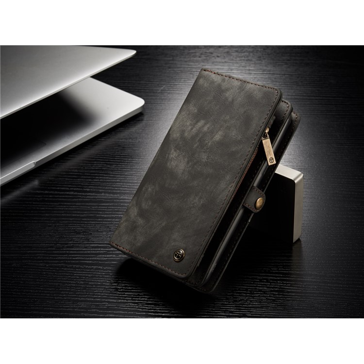 CASEME Multifunktionale Brieftasche Split Leder Handyhülle Für Samsung Galaxy S8 Plus G955 - Grau-6