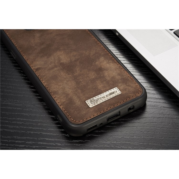 CASEME Detachable 2-in-1 Wallet Split Leather Shell for Samsung Galaxy S8+ G955 - Brown-10