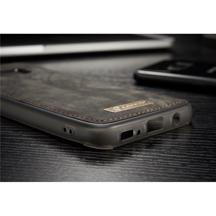 CASEME Detachable 2-in-1 Wallet Split Leather Shell for Samsung Galaxy S8+ G955 - Brown-17