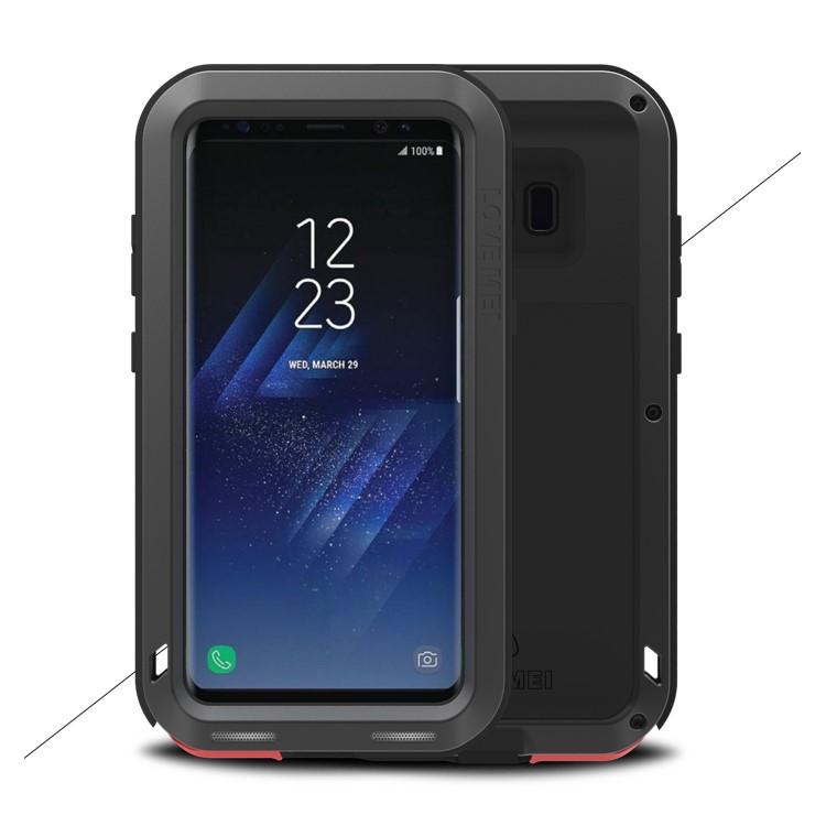 LOVE MEI Leistungsstarken Fall Für Samsung Galaxy S8 G950 Stoßfest Dropproof Staubdichte Telefonabdeckung - Schwarz-1