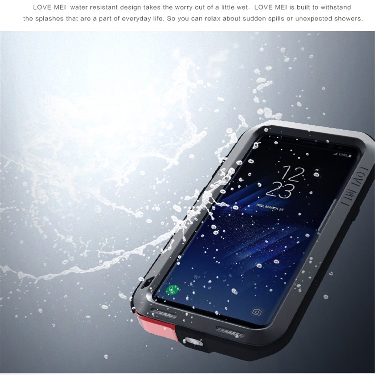 LOVE MEI Leistungsstarken Fall Für Samsung Galaxy S8 G950 Stoßfest Dropproof Staubdichte Telefonabdeckung - Schwarz-5
