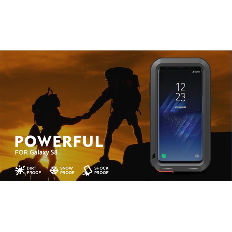 LOVE MEI Leistungsstarken Fall Für Samsung Galaxy S8 G950 Stoßfest Dropproof Staubdichte Telefonabdeckung - Schwarz-8