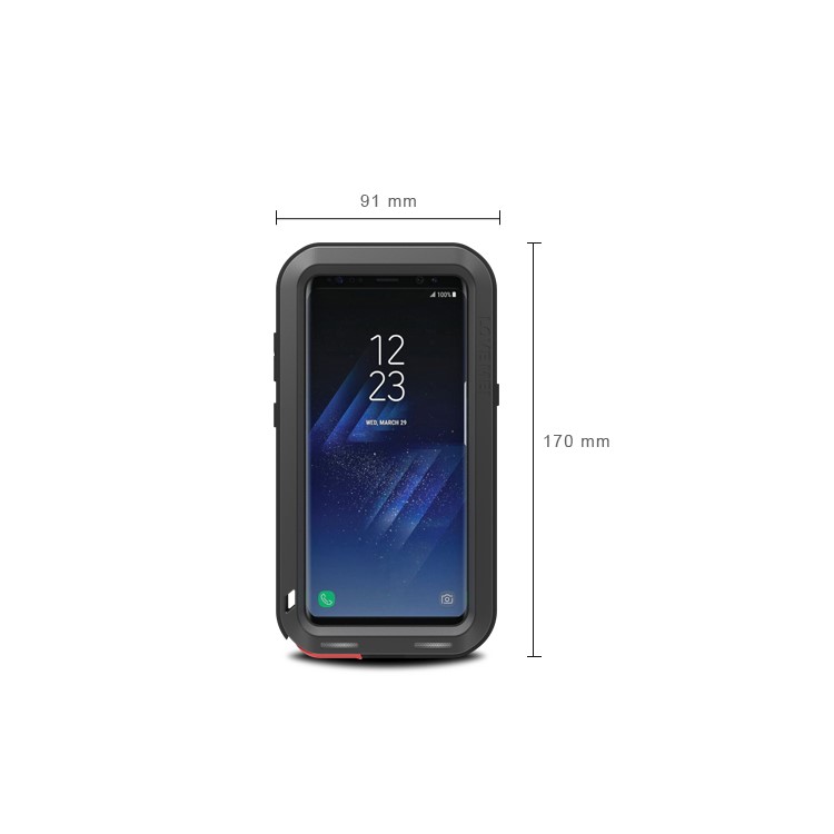 LOVE MEI Leistungsstarken Fall Für Samsung Galaxy S8 G950 Stoßfest Dropproof Staubdichte Telefonabdeckung - Schwarz-9