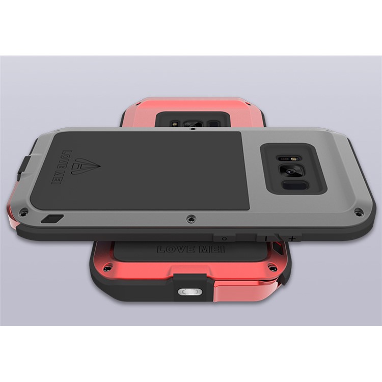 LOVE MEI Caixa De Telefone Poderosa Para Samsung Galaxy S8 G950 Choque À Prova De Choque Capa Antiderrapante À Prova De Poeira - Vermelho-2
