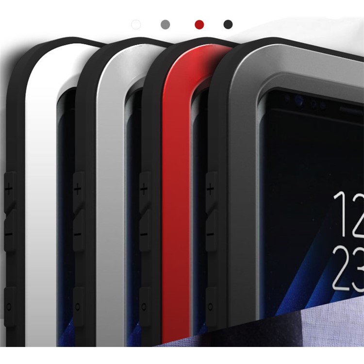 LOVE MEI Caixa De Telefone Poderosa Para Samsung Galaxy S8 G950 Choque À Prova De Choque Capa Antiderrapante À Prova De Poeira - Vermelho-3