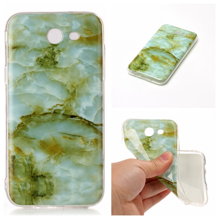 Marble Pattern IMD TPU Cell Phone Case for Samsung Galaxy J3 Emerge/J3 Prime/J3 (2017) - Light Green-1