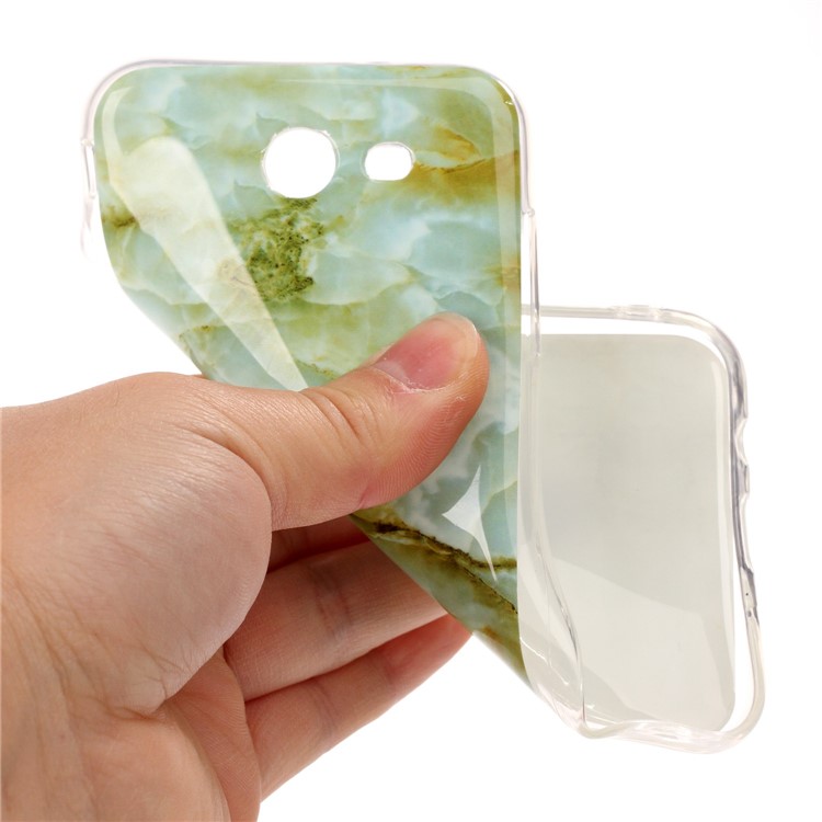 Marble Pattern IMD TPU Cell Phone Case for Samsung Galaxy J3 Emerge/J3 Prime/J3 (2017) - Light Green-5