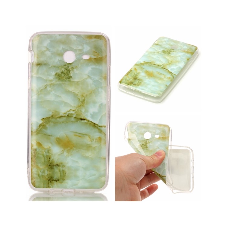 Marble Pattern IMD TPU Soft Case for Samsung Galaxy J5 (2017) - Light Green-1