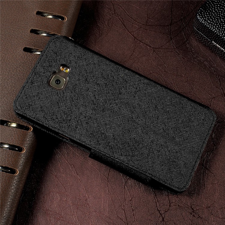ROAR KOREA View Window Leather Stand Card Holder phone Case for Samsung Galaxy C7 Pro - Black-2