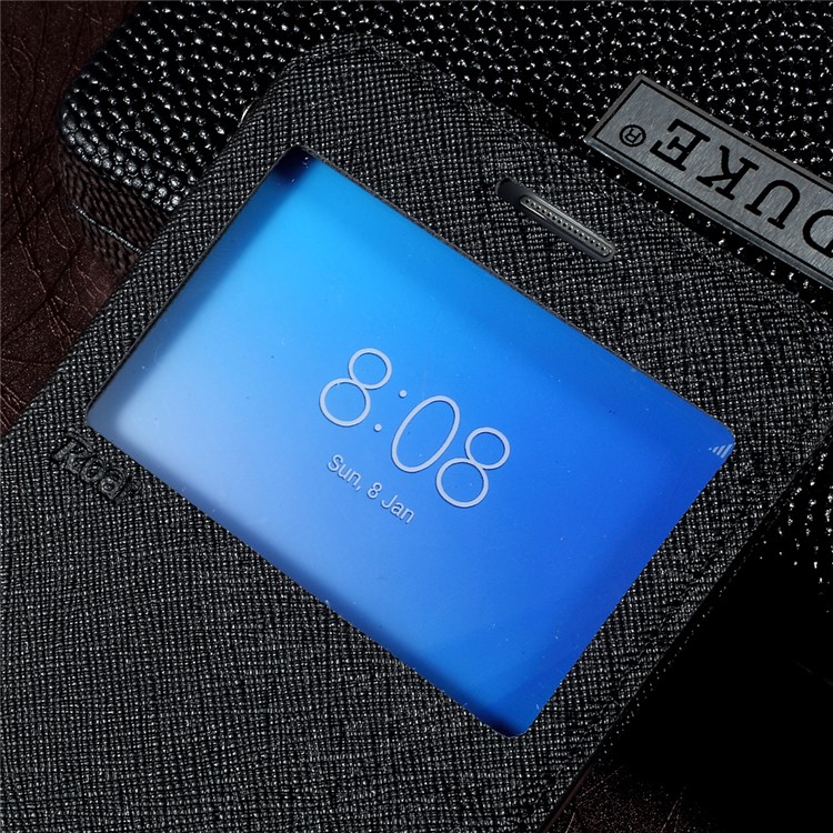 ROAR KOREA View Window Leather Stand Card Holder phone Case for Samsung Galaxy C7 Pro - Black-7