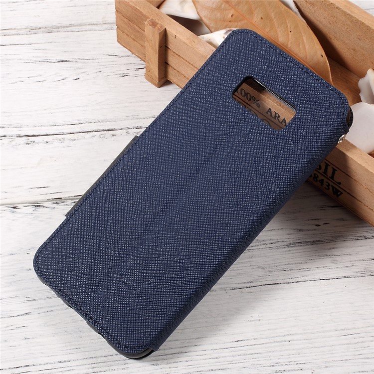 ROAR KOREA Diary View Contrast Color Leather Case for Samsung Galaxy S8+ G955 - Dark Blue-2