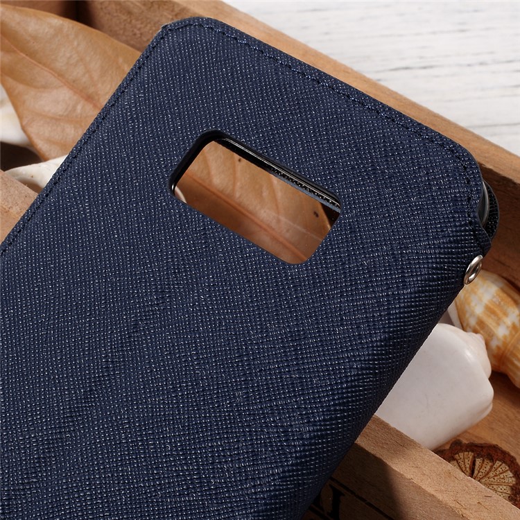 ROAR KOREA Diary View Contrast Color Leather Case for Samsung Galaxy S8+ G955 - Dark Blue-4