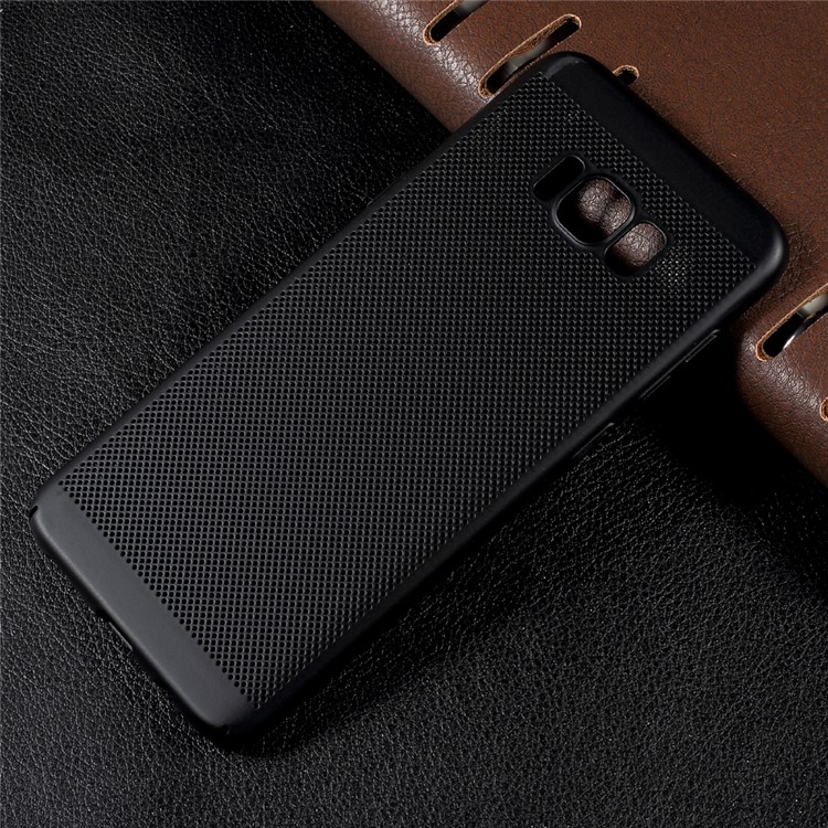 Heat Dissipation Hollow-out Design Rubberized Plastic Case for Samsung Galaxy S8+ SM-G955 - Black-1