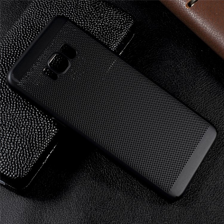 Heat Dissipation Hollow-out Design Rubberized Plastic Case for Samsung Galaxy S8+ SM-G955 - Black-3