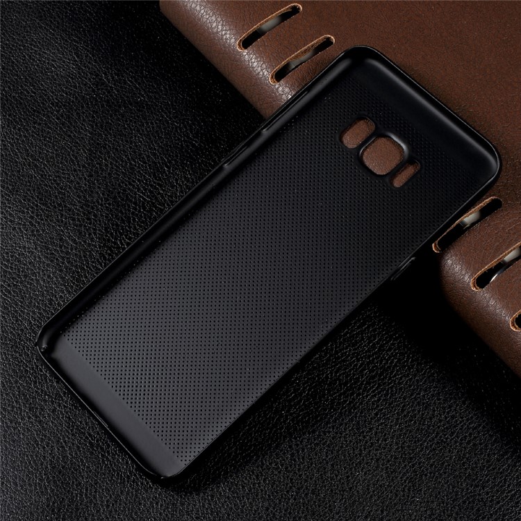 Heat Dissipation Hollow-out Design Rubberized Plastic Case for Samsung Galaxy S8+ SM-G955 - Black-6