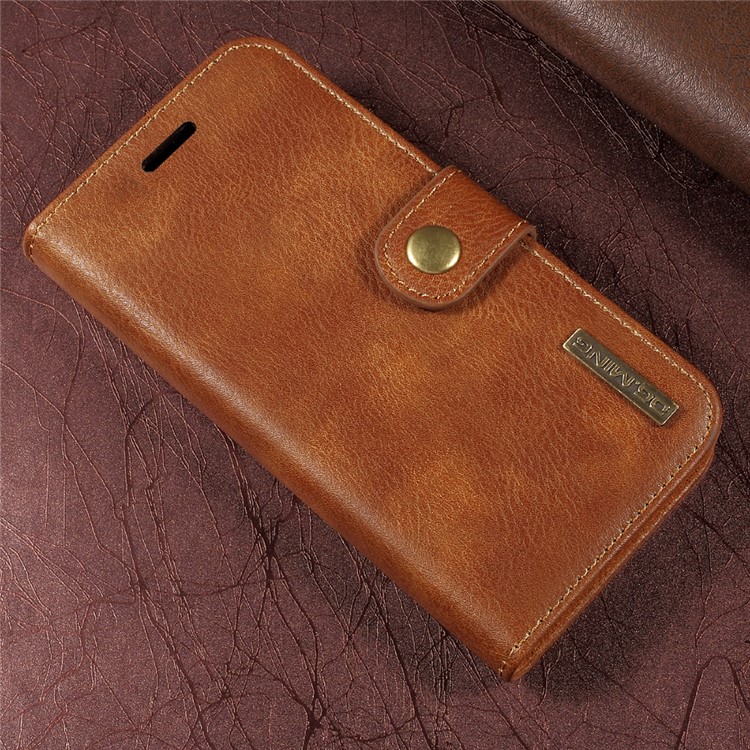 DG.MING Detachable 2 in 1 Split Leather Wallet Cover Case for Samsung Galaxy J3 Emerge/J3 Prime/J3 (2017) - Brown-3