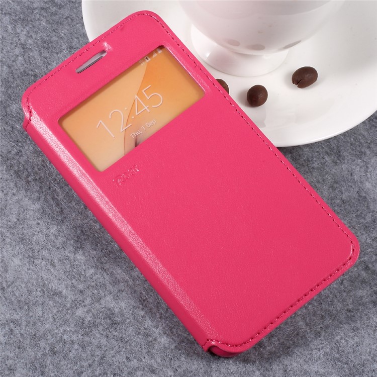 ROAR KOREA PU Leather Stand View Window Case with Slot for Samsung J5 Prime/On5 2016 - Rose-3