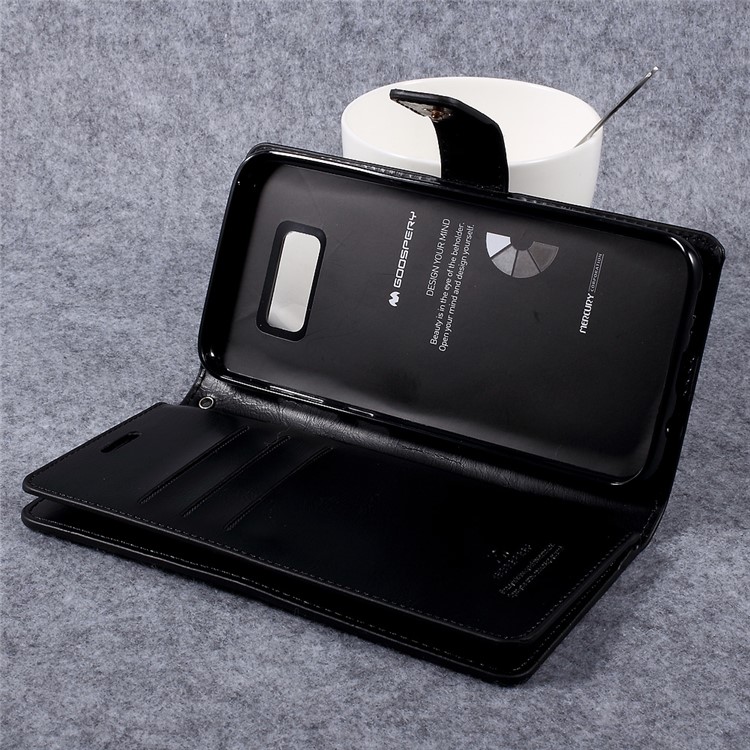 MERCURY GOOSPERY Mansoor Leather Case for Samsung Galaxy S8 - Black-7