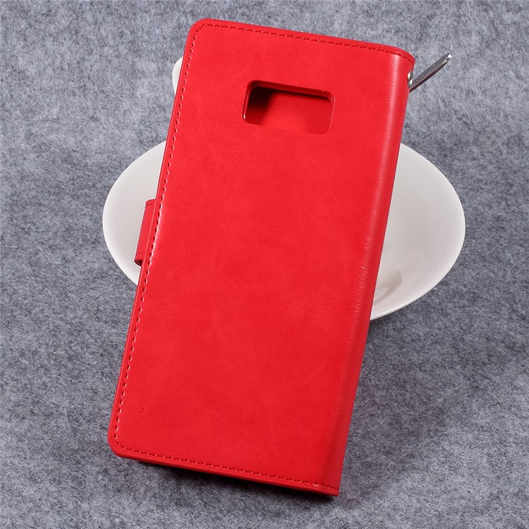 MERCURY GOOSPERY Mansoor Leather Wallet Diary Phone Shell for Samsung Galaxy S8 Plus - Red-2