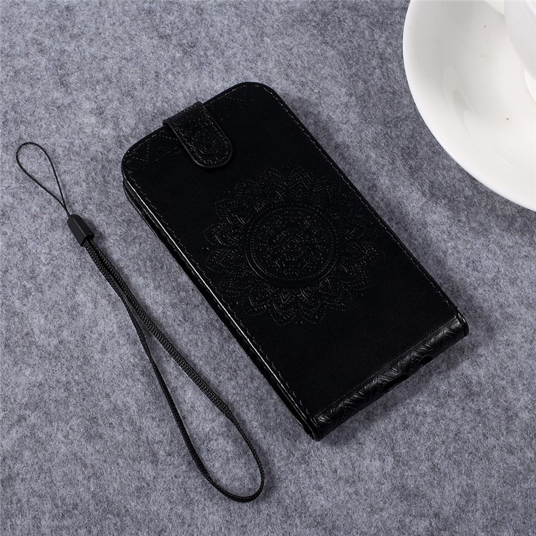 

Mandala Flower Leather Vertical Flip Cover with Strap for Samsung Galaxy A5 A500F (2014) - Black