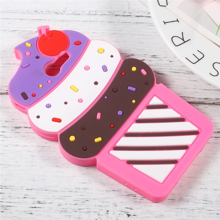 3D Cherry Ice Cream Soft Silicone Phone Case for Samsung Galaxy J3 Emerge/J3 Prime/J3 (2017) - Rose-2