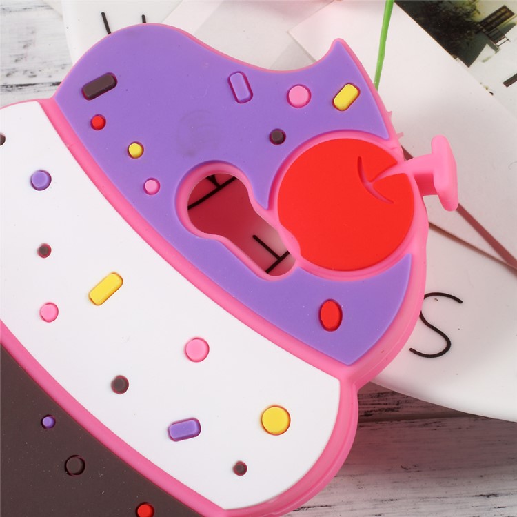 3D Cherry Ice Cream Soft Silicone Phone Case for Samsung Galaxy J3 Emerge/J3 Prime/J3 (2017) - Rose-3