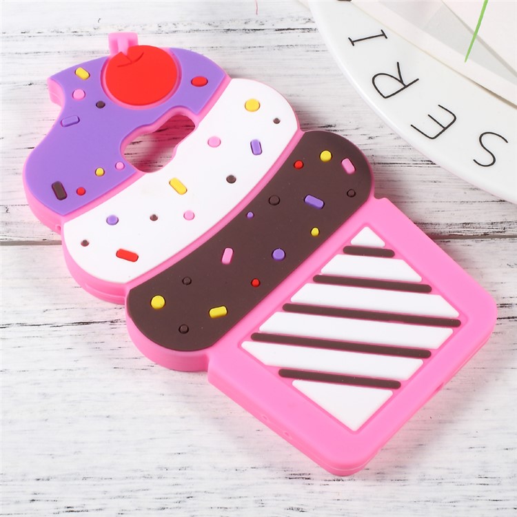 3D Cherry Ice Cream Silicone Mobile Phone Case for Samsung Galaxy A3 (2017) - Rose-2