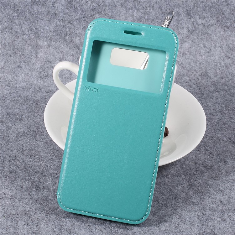 

ROAR KOREA Noble Leather View Cell Phone Cover for Samsung S8 Plus G955 - Baby Blue