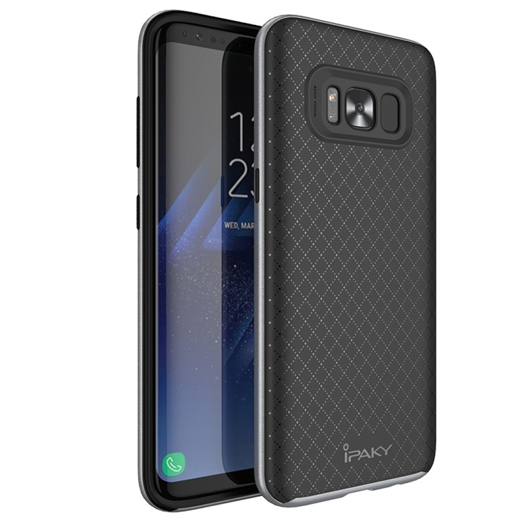 

IPAKY Двухсекционный ПК-бампер + Гибридный Чехол TPU Для Галактики Samsung S8 Plus G955 - Серый, Galaxy S8+