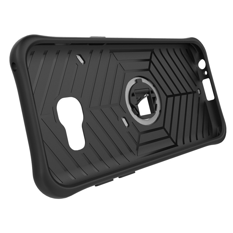 360-Degree Rotary Kickstand Armor PC + TPU Combo Case for Samsung Galaxy A3 (2017) - Silver-10